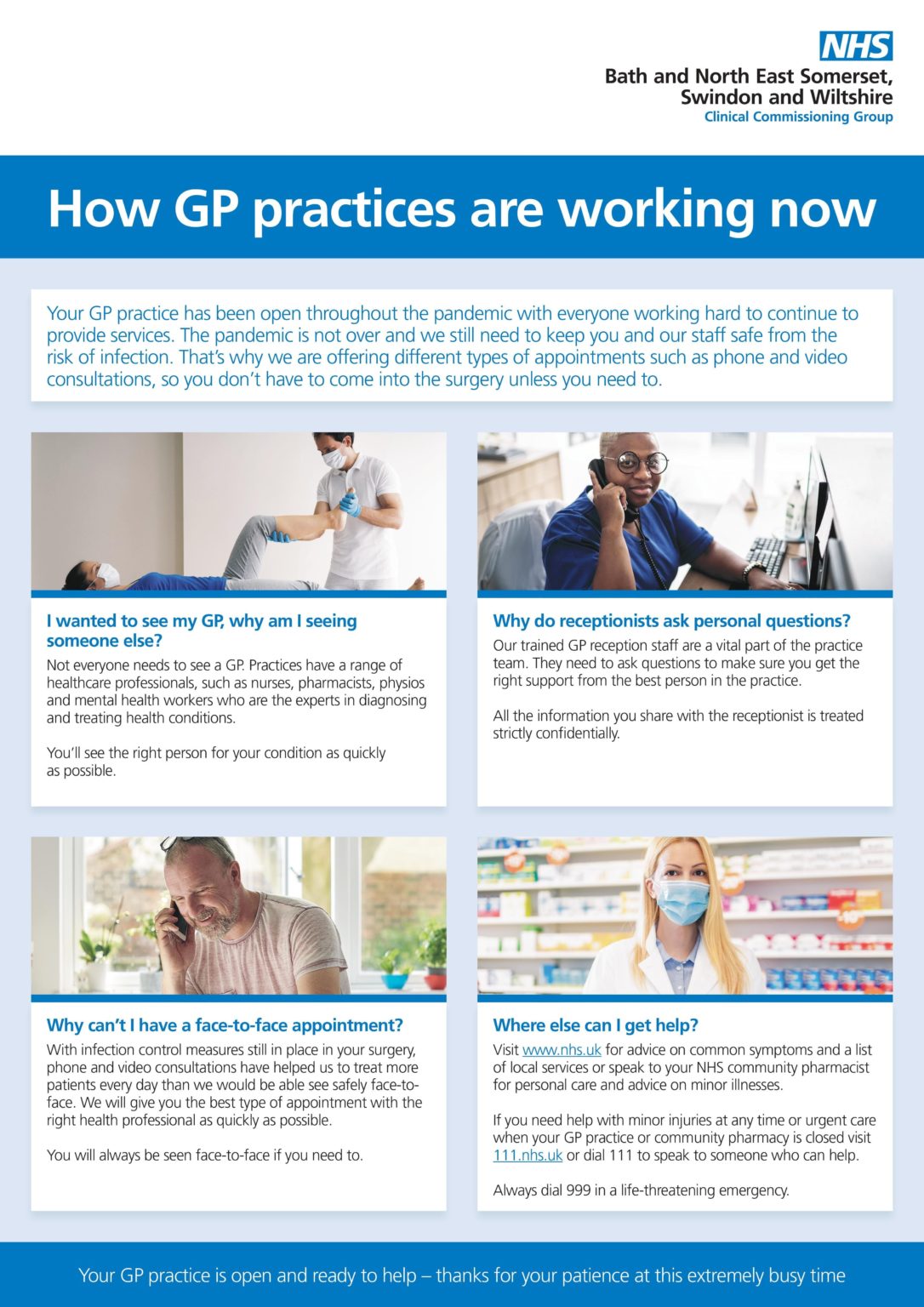 Poster - How GP Practices are working now